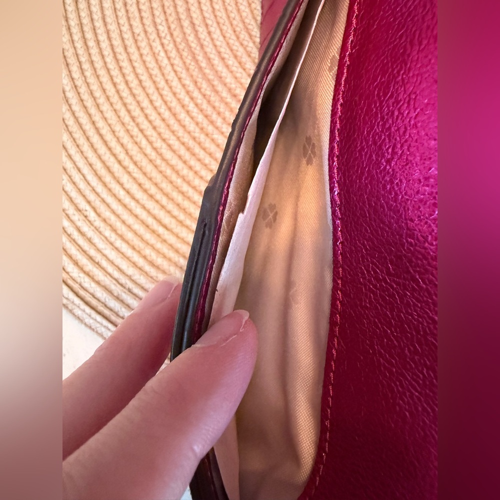 NWT Kate spade Metallic Hot Pink Small Wristlet with exterior card Id Slot - Picture 6 of 15